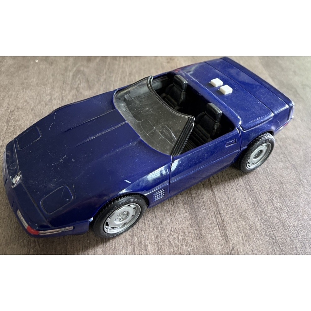 Funrise 1995 Chevrolet Corvette Blue With Real Voice Radio Sounds Lights Chevy